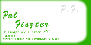 pal fiszter business card